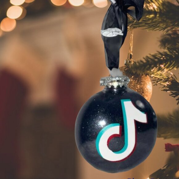 Christmas Ornament, Holiday Gift, Social Media Inspired Present, Vinyl, Glitter - Picture 9 of 12